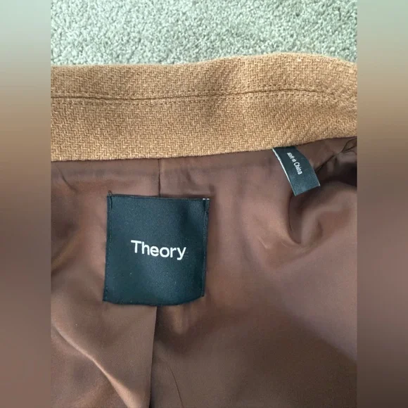 Theory City Coat Wool Blend Haystack Camel P / XS NWOT